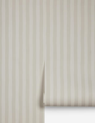 Painterly stripe wallpaper