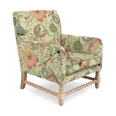 Lucky bean chair in Thanda Nests fabric