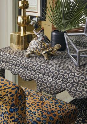 Nyala table in Thanda Tortoise fabric