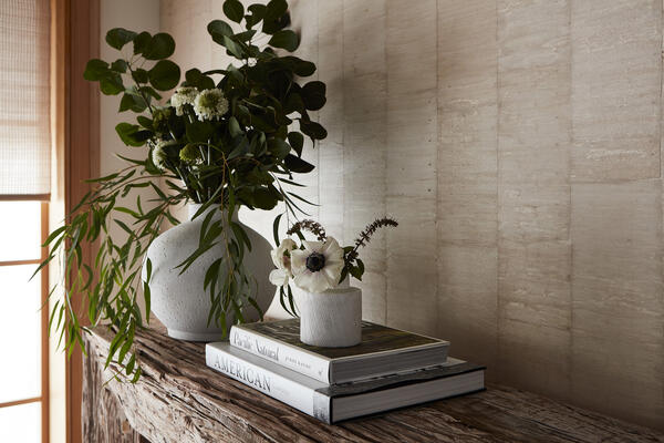 Aleutian natural wallcovering, shown in Alpenglow