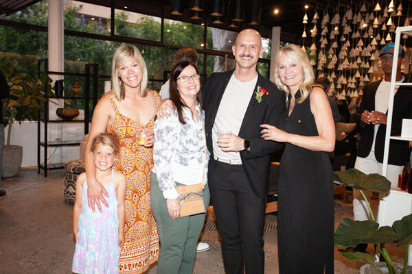 Brian Brown with his family: Chelsea and Elle Davis, Loretta Brown and Louise Armacost