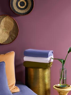 Ultrasuede HP Slate Blue 2680, Lilac 9496 and Moss 4331 (top to bottom)