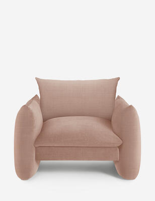 Banks accent chair in Apricot linen
