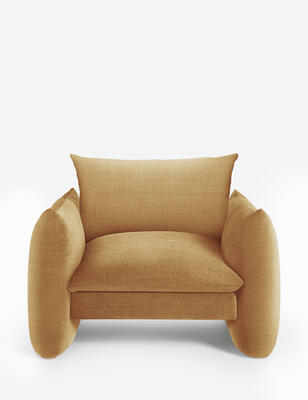 Banks accent chair in Camel linen