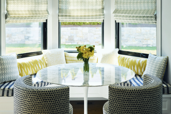 Custom Breakfast Nook using *FIVE* Mix and Match Textiles