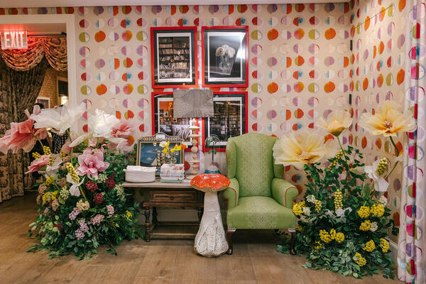 The Whitby Hotel’s Reading Room was transformed to showcase the magical collection of fabric and wallpaper