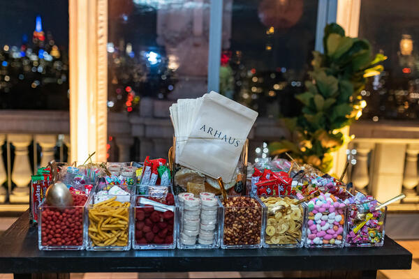 Guests created their own goody bags from a snack bar of sweet treats
