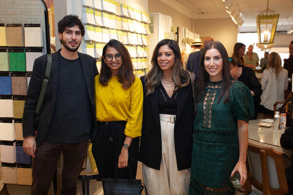 Huma Sulaiman (second from right) with her design team and Thibaut’s Alexandra O’Hare (right)