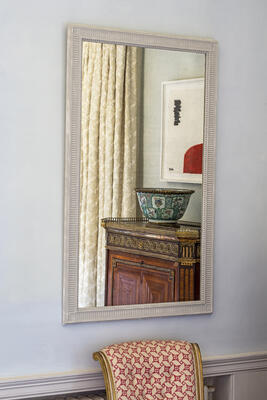 The Oxted mirror is inspired by a neoclassical Regency design and based on a mirror from the Vaughan archive