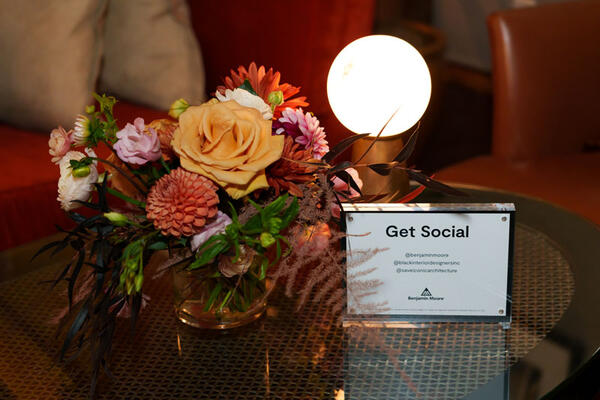 Guests were invited to get social