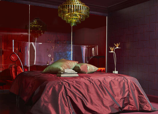 The Estella acrylic bed was a standout in the bedroom