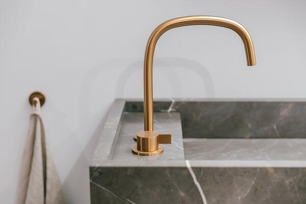 A Piet Boon by Cocoon faucet on display in the Waterbox showroom