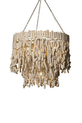 Wiggle chandelier, made of sustainably sourced jacaranda wood