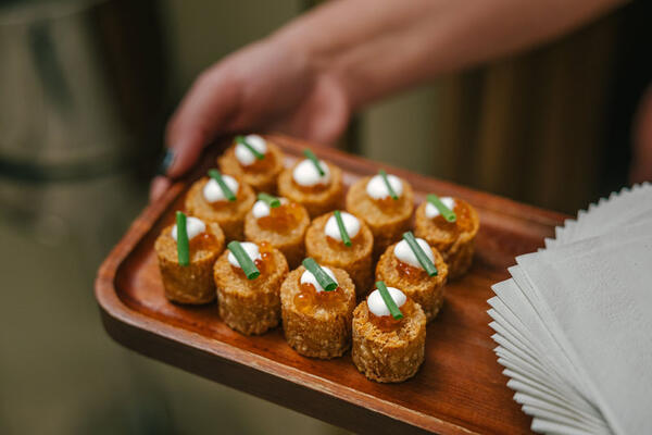 Guests were treated to savory canapés