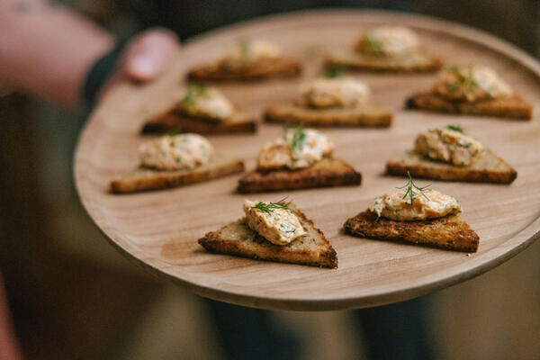 Guests were treated to savory canapés