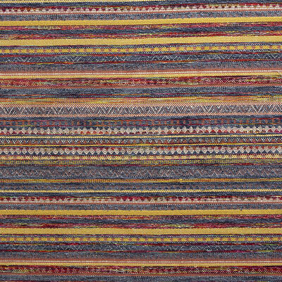 Finsbury is a jacquard multicolor stripe with novelty yarns bridging patterns and solid textures in four colorways