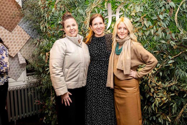 Tammy Nagem of the High Point Market Authority, Business of Home’s Kaitlin Petersen, and Christi Barbour of Barbour Spangle Design
