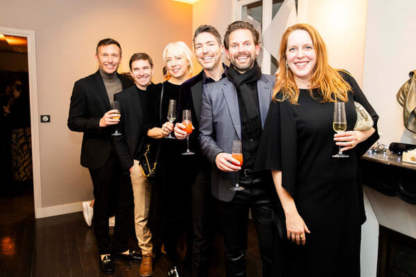 Steven Reker and Andy Doughty of A+S Collective Designs, Anna Michelle Behr and Wesley Moon of Wesley Moon, Inc., Tyler Banken of Tyler Banken Design and Natalie Carlson of Haute Artisane