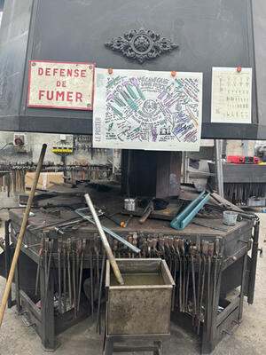 A peek inside the Metalwork and Wrought Iron workshop
