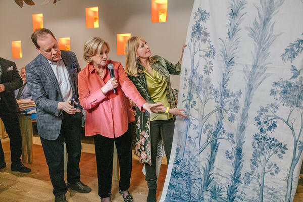 Cary Kravet, Ann Grafton and Kit Kemp highlighted the new Tall Trees panel