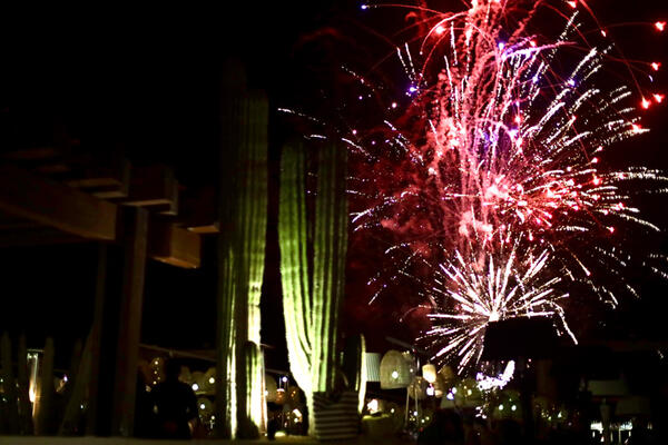 Fireworks on display at the C.Next Designers welcome dinner