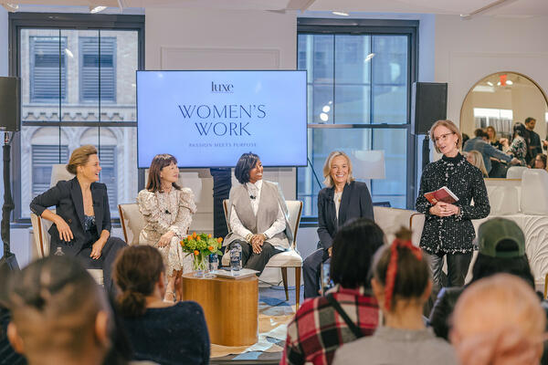 The “Women’s Work: Passion Meets Purpose” panel, with Baker and McGuire