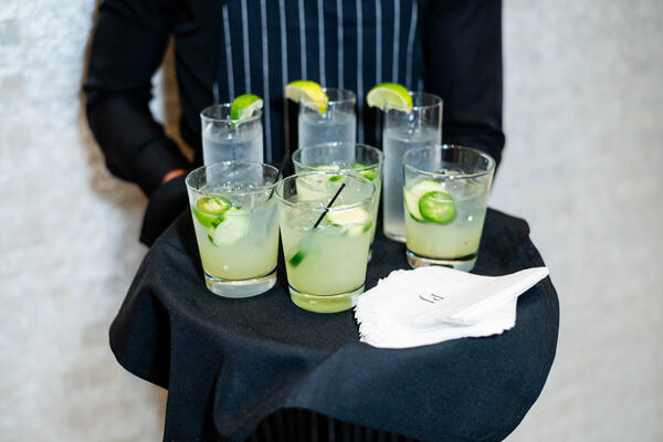 Guests enjoyed a refreshing signature cocktail