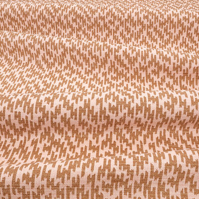 Printed on a brushed cotton linen with a peach-skin finish, Isala presents an irregular, small-scale geometric that is versatile in both pattern and color—and irresistible in texture