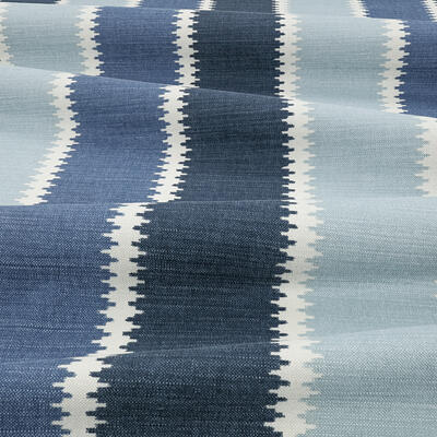 Reimagining a design classic, Odina brings a contemporary twist to a statement stripe with decorative edges and sophisticated colors printed on Romo’s beautiful Linara cotton-linen quality, which celebrates texture with its peach-skin feel