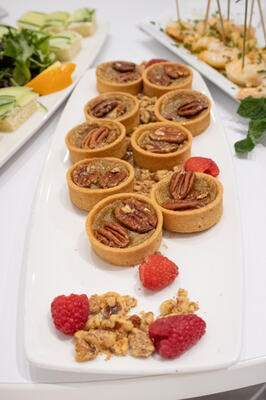 Open-faced pies, including these bite-size pecan tarts, satisfied any sweet cravings