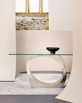 Skye console in stainless steel