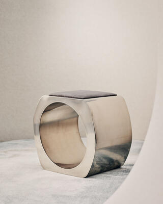 Skye stool in stainless steel