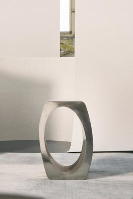 Skye side table in stainless steel