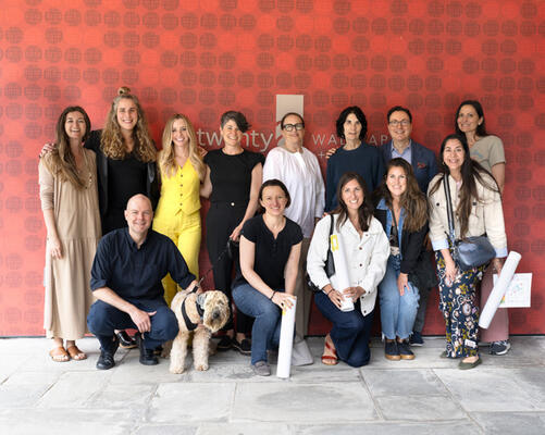 The Twenty2 team, BOH team and BOH Insiders gather for a photo at the entrance of Twenty2’s new design studio in Naugatuck, Connecticut