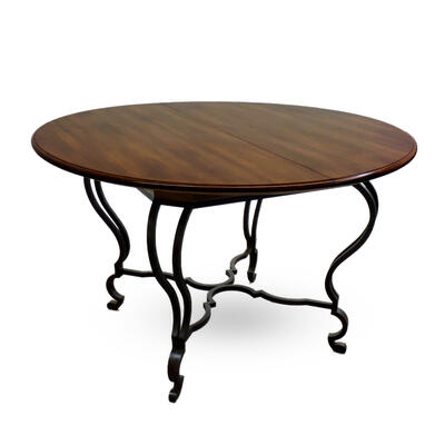 Louis XV–style steel-base table 