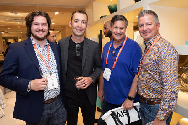 Finalist JC Stewart, Adam Stover of Populous, and professor Neal Hubbell and department head Nathan Howe of Kansas State University