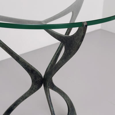 Opera side table in Bottle Green