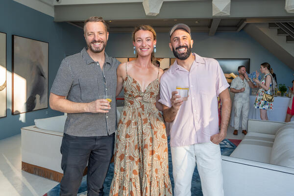 Barry Bordelon and Jordan Slocum of The Brownstone Boys with Farrow & Ball’s Colette Sabins