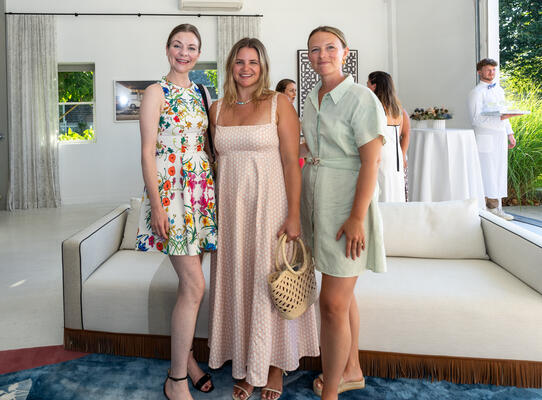 Jackie Fauquier of Farrow & Ball with Sarah Shelton and Grace Hunt of Luxe Interiors + Design