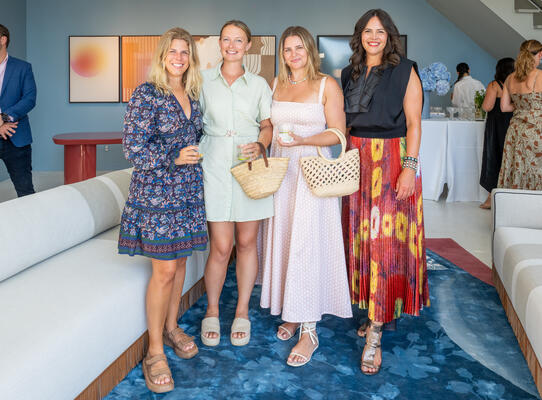 Luxe Interior + Design’s Kathryn Given, Grace Hunt and Sarah Shelton with Elena Frampton