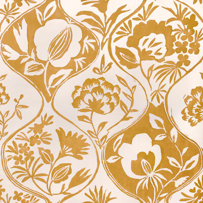 Calathea wallcovering in Gold