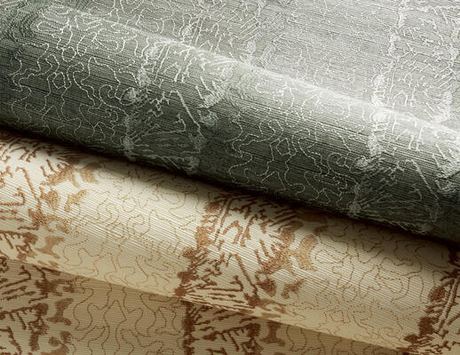 Delos natural wallcovering, offered in two colorways