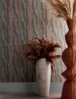 Neptunia natural wallcovering captures the gentle sway of seagrass embroidered on earthy sisal