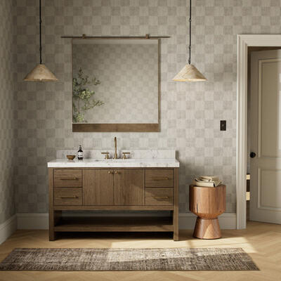 Set the tone for a calming bathroom with the simple yet spacious design of the Anthem single wide vanity