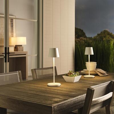 Nevis Accent Rechargeable Table Lamp in Matte White