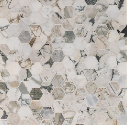 Verde Reale Classico hexagon mosaic