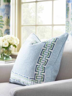 Topiary fabric in Breeze colorway • 7858-1 • Stout Textiles trim