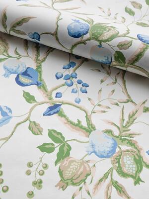 Ariel wallpaper in Delft colorway • W7855-6