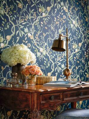 Ariel wallpaper in Baltic colorway • W7855-4