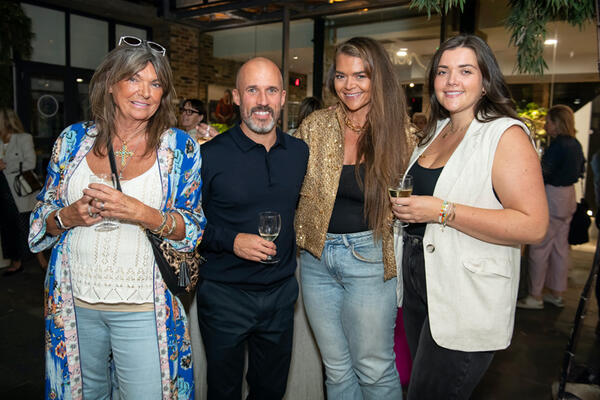 Eleanor, Charlotte and Sarah Pennington with Oliver Baxter 